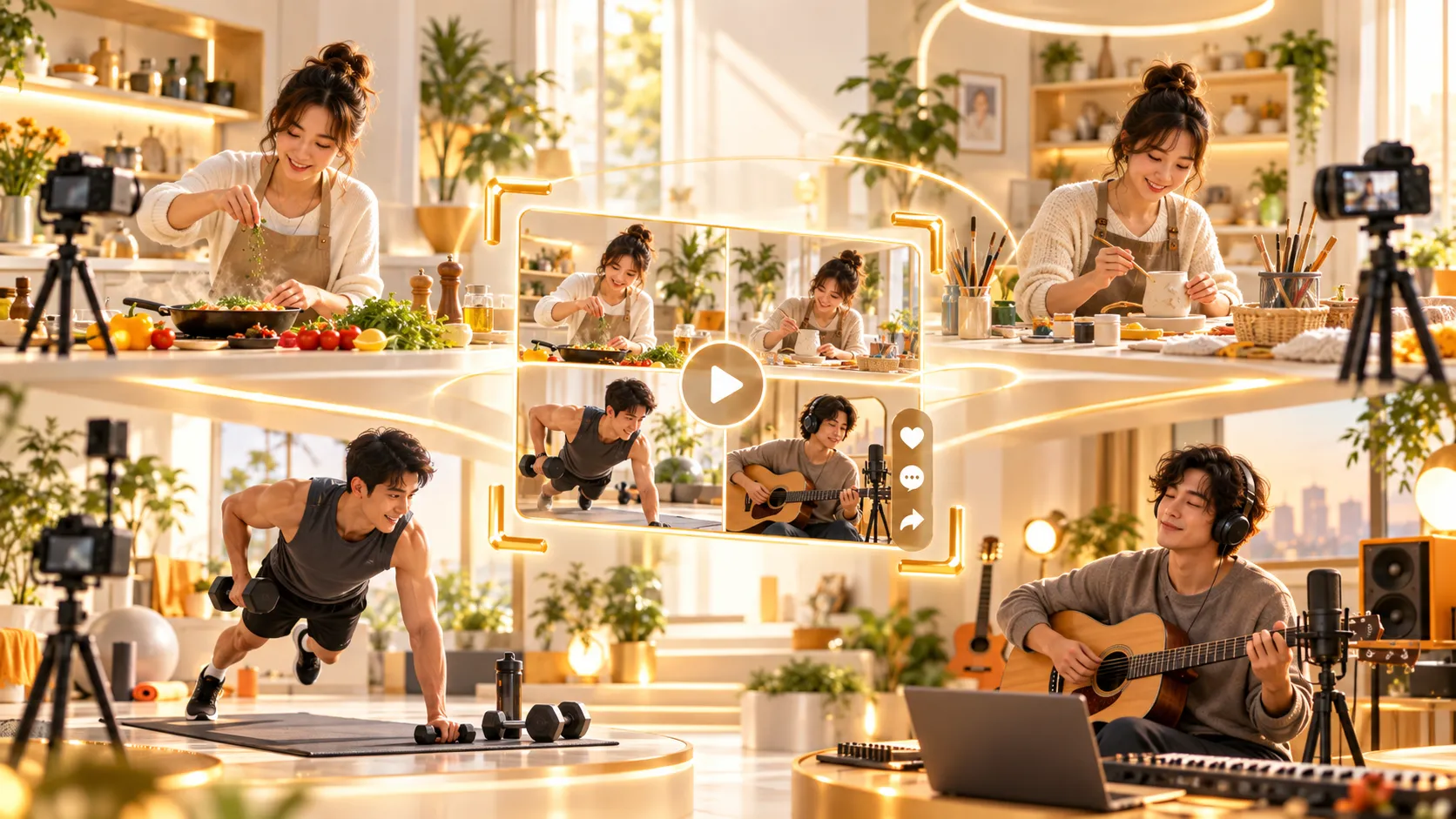 阿禾公开创作头像与作品场景